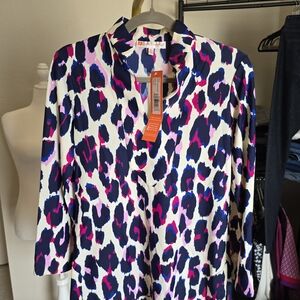 Jude Connally XS Multicolor Animal Print Tunic NWT $168